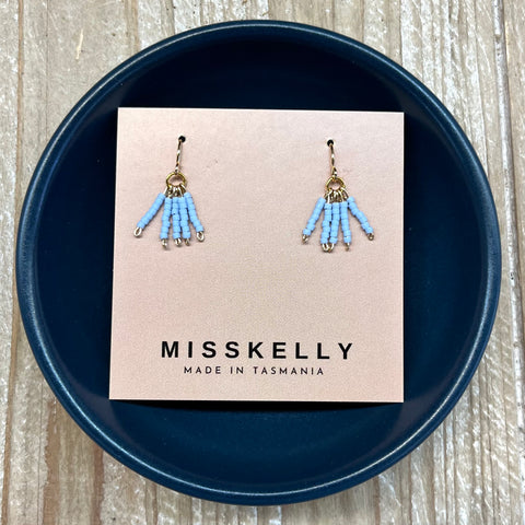 MissKelly Mini Beaded Periwinkle Earrings