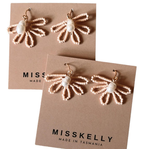 MissKelly Statement Petals with Pearls - Peach
