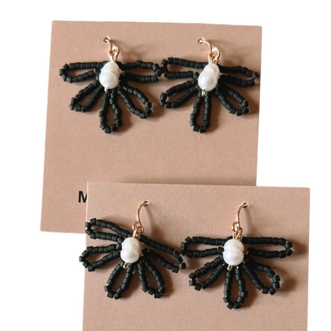 MissKelly Statement Petals with Pearls - Black