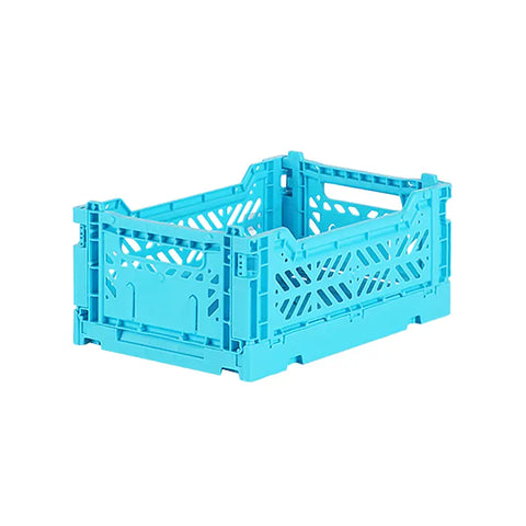 Mini Turquoise Folding Crate