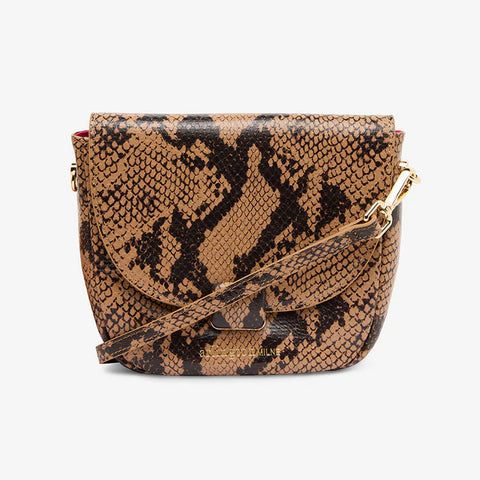 Arlington Milne || Allegra Bag - Caramel Python