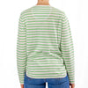 Apple & White Stripe Cotton Cashmere Sweater
