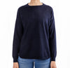 Navy Cotton Cashmere Sweater w Eloise Patches