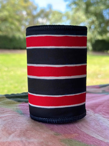 Stubby Cooler - Navy & Red Stripe