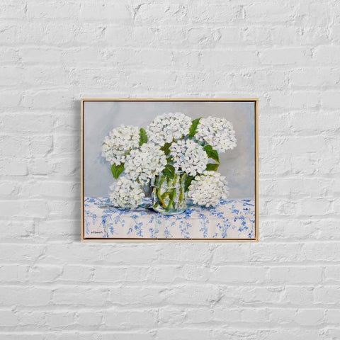 Flowing White Hydrangeas (42 x 52cm) Gail McCormack