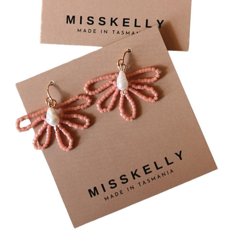 MissKelly Statement Petals with Pearls - Salmon
