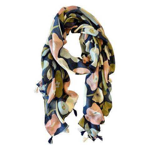 Poppy Abstract Floral Autumn/Winter Scarf