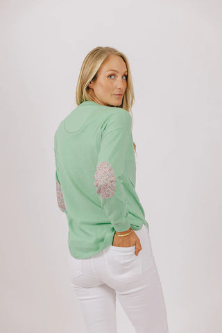 Apple Cotton Cashmere Sweater w Eloise Patches