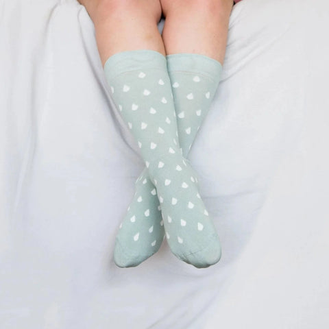 Raindrop - Sage Cotton Socks