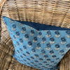 Blockprint Cushion - Blue Flower Repeat