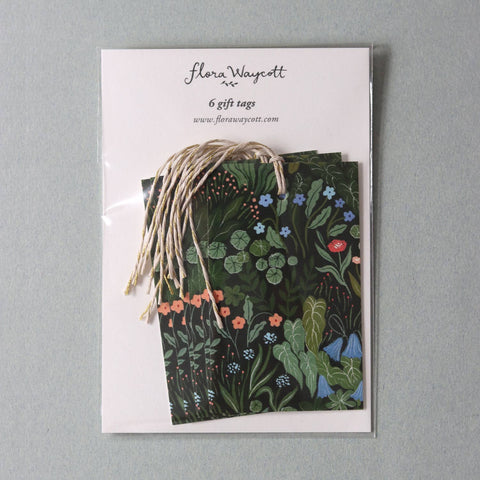 Flora Waycott - Green Garden Gift Tags set of 6
