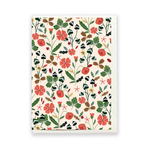 Flora Waycott - Peach Floral card