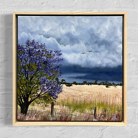 SOLD Violet Storm (43x43cm) Shannon Fay Werthenbach