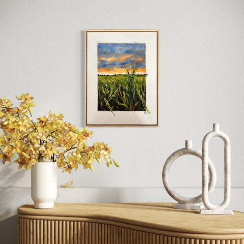 Sunset Wheatfield (42x32cm) Rachel Knoester