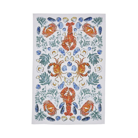 Shellfish Tea Towel Multi-Coloured 74x48cm
