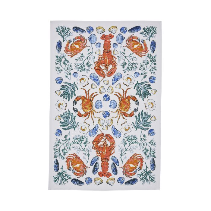 Shellfish Tea Towel Multi-Coloured 74x48cm