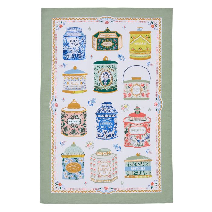 Ulster Weavers Tea Tins Cotton Tea Towel Multi-Coloured 74x48cm