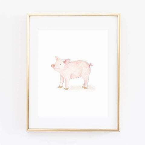 Emily lex studio - Pig art print