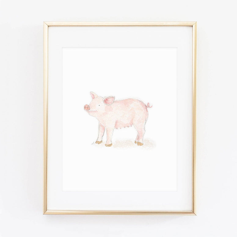 Emily lex studio - Pig art print