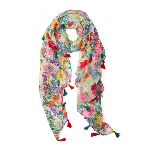 April Floral Lightweight Scarf