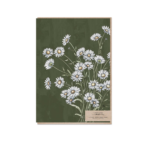 Typoflora - Daisy Portrait Card