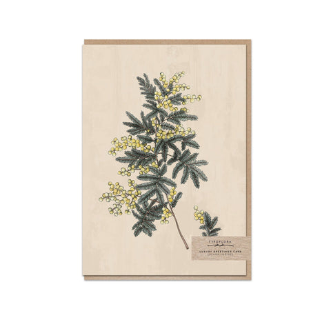 Typoflora - Wattles Portrait Card