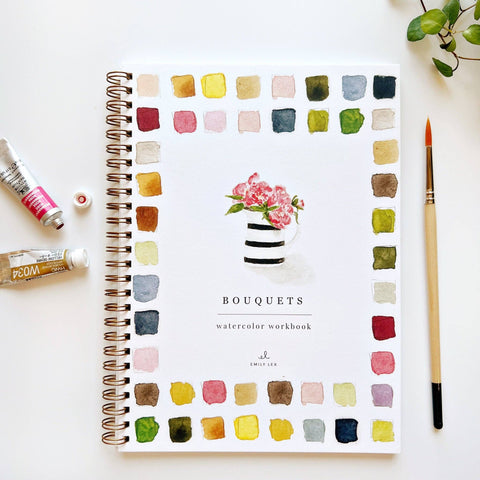 PRE ORDER emily lex studio - Bouquets watercolor workbook