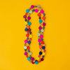 Smartie Long Single Strand Wood Necklace