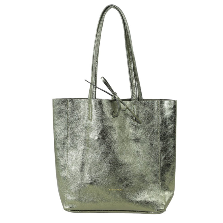 Maison Fanli Medium Tote - Metallic Khaki