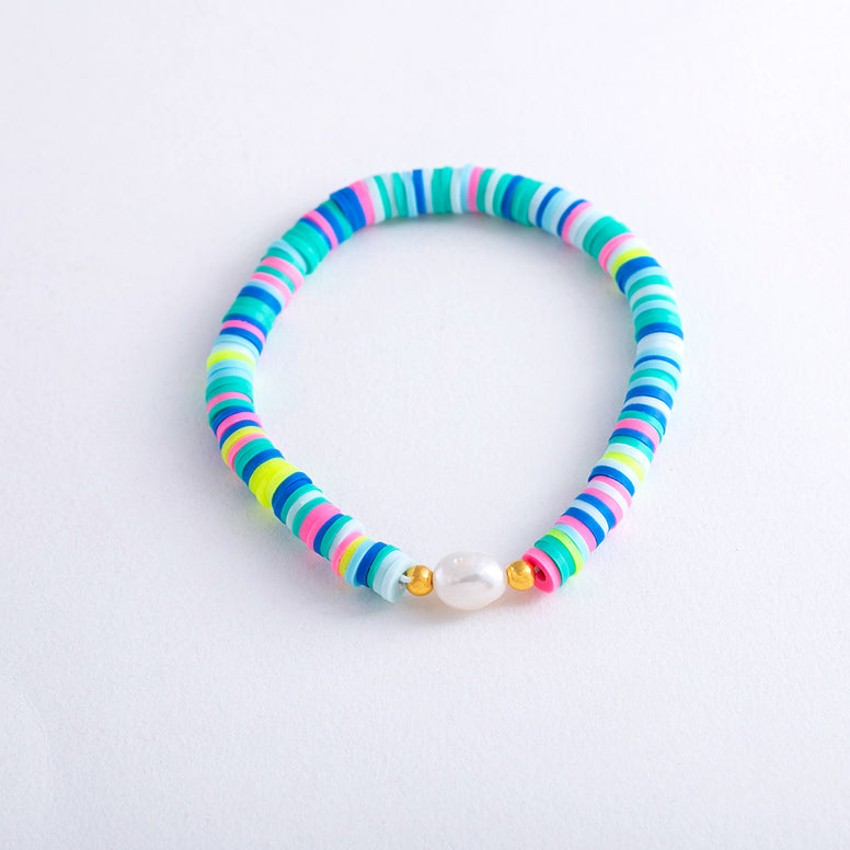 Heishi Bracelet -  Sky Multi