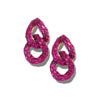 All Shades of Fabulous - Hot Pink Sequin Bling Earrings