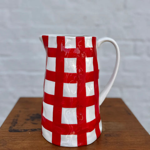 Medium Jug - Red Gingham