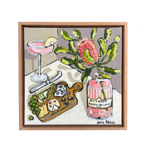 A Gin Afternoon (33 x 33cm) Julia Abbey