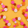 Pink Smartie Single Strand Wood Necklace