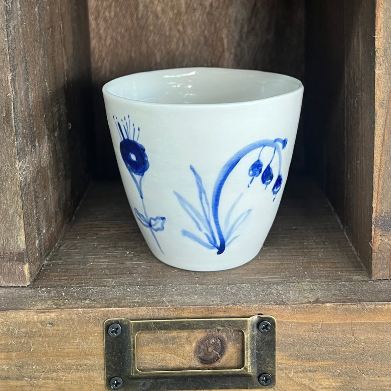 Blue Meadows Porcelain Latte Cup NO.9