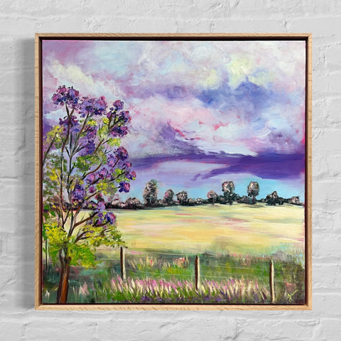 Jacaranda Escape (63x63cm) Jeannies Art