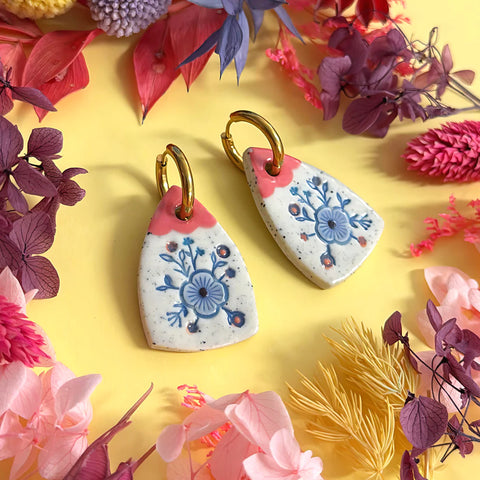 BOTANICA CERAMICA : Ceramic Earrings