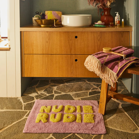 Tula Nudie Bath Mat Mini - Mauve