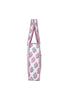 Cotton Tote Bag With Zip - White Pink