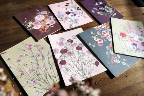 Typoflora - Pink Sunray Portrait Card