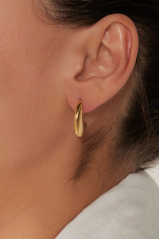 Halcyon Crescent Earring - Gold