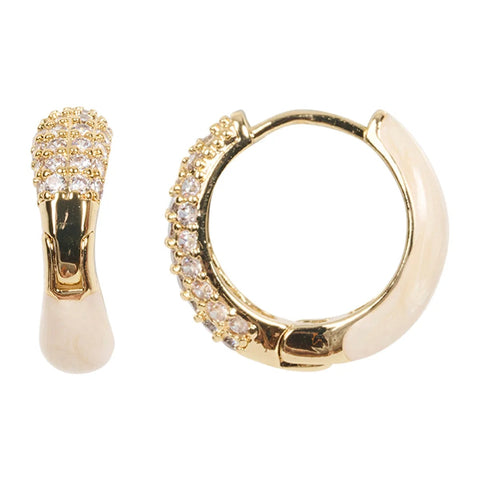 Mira Hoop Earring - Diamante Mix