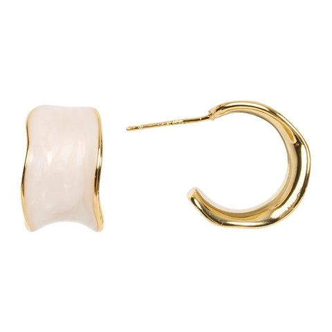 Mira Hoop Earring - White Mix