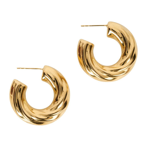 Melenia Earring - Twist Hoop