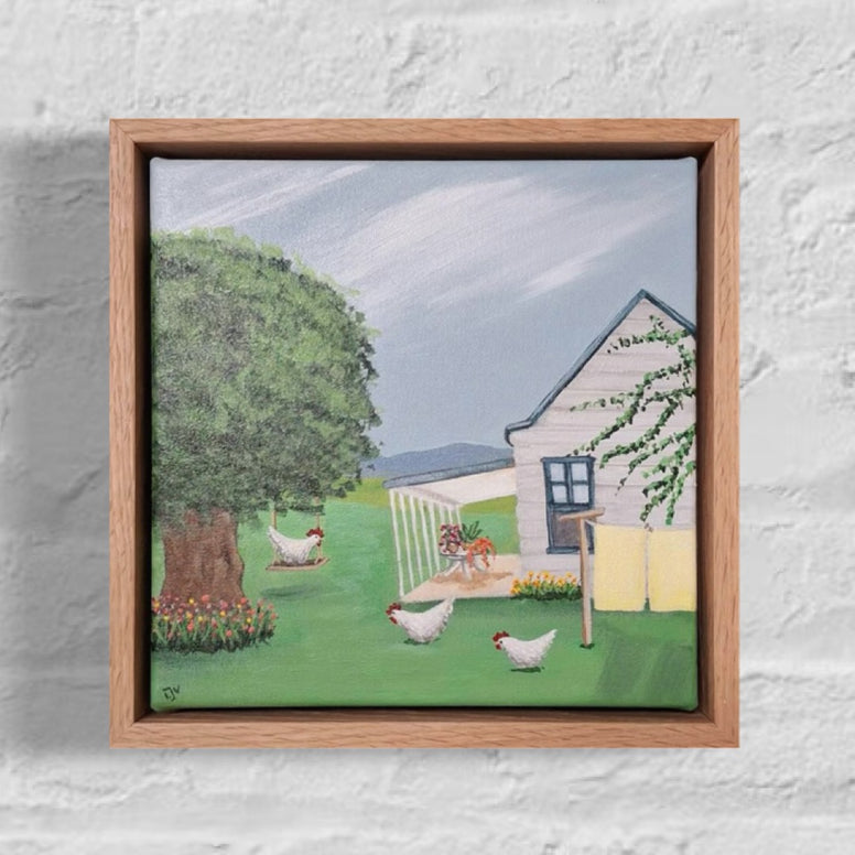 Just Swinging the Day Away (23 x 23cm) Liz Vonhoff
