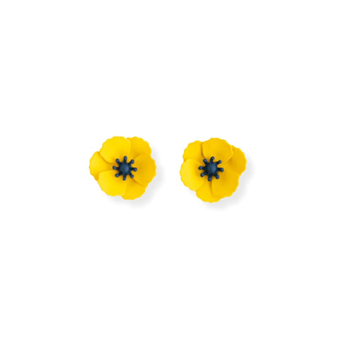 Poppy Garden Earrings - Yellow