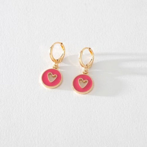 Heart Huggies in Pink
