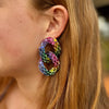 All Shades of Fabulous - Multicoloured Sequin Bling Earrings