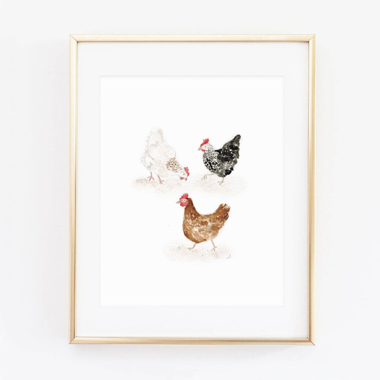 Emily lex studio - Chickens art print