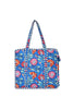 Hi Handmade - Cotton Tote Bag With Zip - Blue